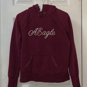 American eagle burgundy sweater!